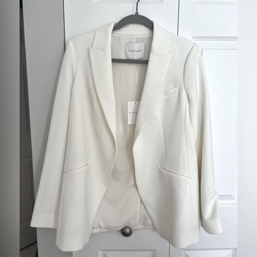 NWT Favorite Daughter white blazer, size XS